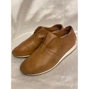 Hush Puppies Women's Size 9 Odessa Evaro Slip On Brown Leather Oxfords Shoes